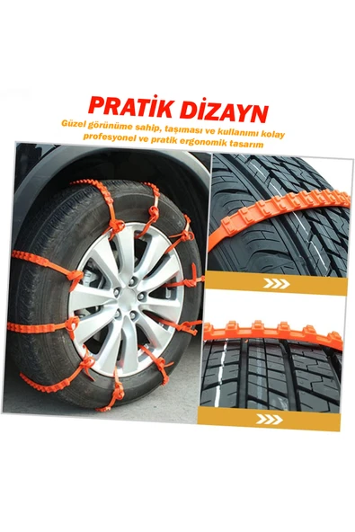 EFEAKS Universal Acil Durum Kar Kelepçesi Zincir Alternatifi (Kolay Montaj) ürün görseli 1