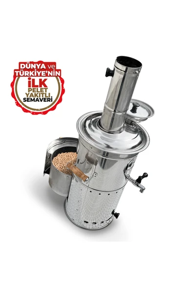 İfyıl Pelet Yakıtlı 4 lt Çelik Semaver - Resim 3
