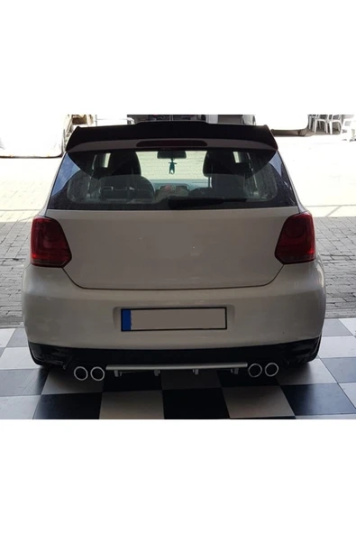 OTO H.İ.T. VOLKSWAGEN POLO MK5 UYUMLU BODY KİT DİFÜZÖR 4 ÇIKIŞ YUVARLAK GRİ MODEL 3 ürün görseli 1