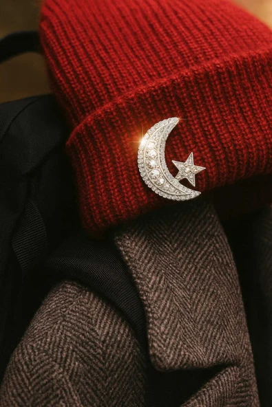 EFEAKS AY YILDIZ BROŞ VE CHARM ürün görseli 1