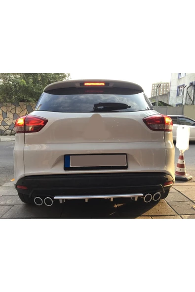 OTO H.İ.T. RENAULT CLİO 4 STATİON UYUMLU BODY KİT DİFÜZÖR 4 ÇIKIŞ YUVARLAK GRİ MODEL 3 ürün görseli 1