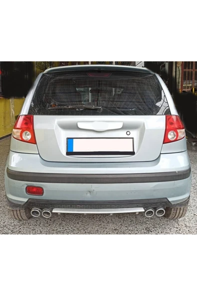 OTO H.İ.T. HYUNDAİ GETZ UYUMLU BODY KİT DİFÜZÖR 4 ÇIKIŞ YUVARLAK GRİ MODEL 3 ürün görseli 1