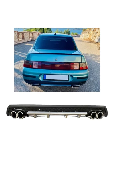 OTO H.İ.T. LADA VEGA UYUMLU BODY KİT DİFÜZÖR 4 ÇIKIŞ YUVARLAK GRİ MODEL 3 ürün görseli 1