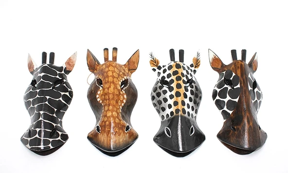 Ahşap Duvara Asmalı 20 Cm Zebra Maske ürün görseli 1