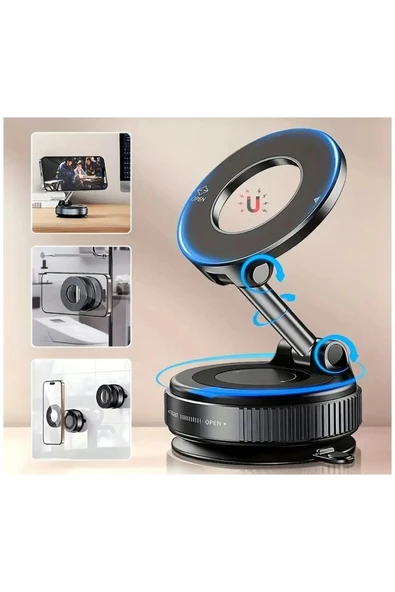 EFEAKS Youtuber Tiktok Instagram Çekim İçin 360 Magsafe Vakumlu Telefon Tutucu Tripod ürün görseli 1