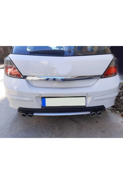 OTO H.İ.T. OPEL ASTRA H UYUMLU BODY KİT DİFÜZÖR 4 ÇIKIŞ YUVARLAK GRİ MODEL 3 ürün görseli 1