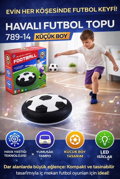 Havalı Futbol Topu Küçük Boy Hover Futbol Oyunu, İç Mekan Eğlence Topu ürün görseli 1