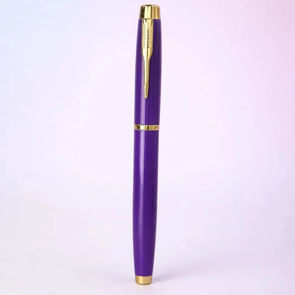 Premium Mor Metal Roller Kalem - Resim 2