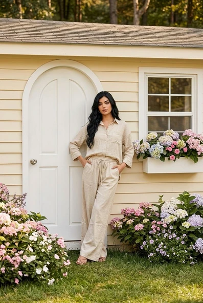 Kadın Trend Gömlek Pantalon Takım - Resim 3