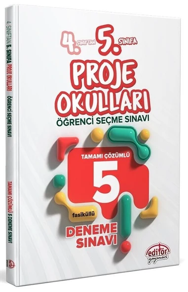 Editör 4. Sınıftan 5. Sınıfa Proje Okulları Öğrenci Seçme 5 Deneme Sınavı Fasiküllü Editör Yayınları ürün görseli 1