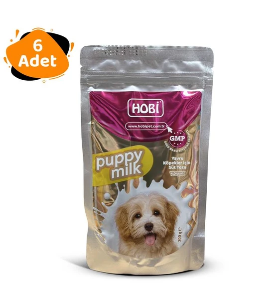 Hobi Puppy Milk Yavru Köpekler İçin Süt Tozu 200 gr x 6 Adet - Ekonomik Paket ürün görseli 1