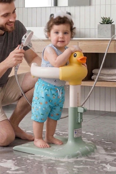 Wellgro HoldMe Bebek Banyo Duş Standı Yeşil Kurbağa ürün görseli 1