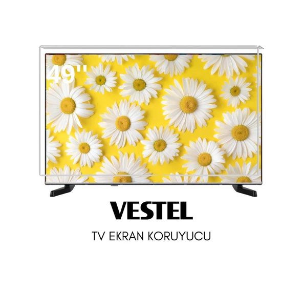 Technozi Vestel Uyumlu 49" İnç 149 Ekran Tv Koruyucu Kırılmaz Paneli ürün görseli 1
