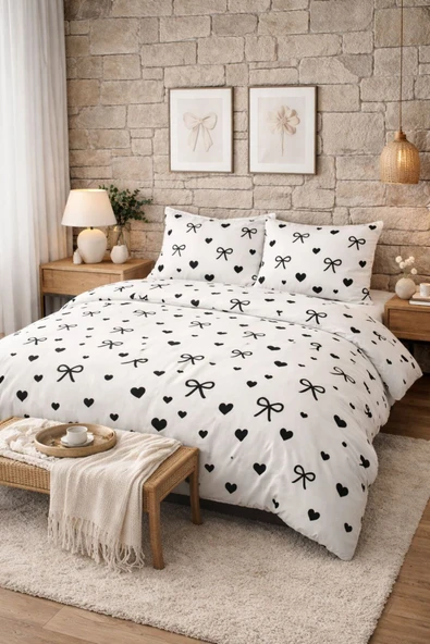 Sheri Home Fiyonk Çift Kişilik Nevresim Seti %100Pamuk572726888 ürün görseli 1