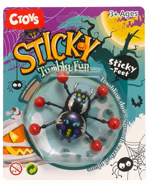 Ctoys Yapışkan Sallanan Oyuncak Örümcek Siyah ürün görseli 1