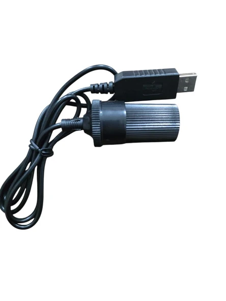 USB 5Volt To 12V Max 1A Çakmak Fiş Çevirici USB PD Portundan Gelen Gücü 12V Araç Çakmaklık Dönüştürücü 1Mt ürün görseli 1