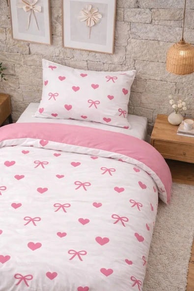Sheri Home Tekstil YENİ Kelebek Tek Kişilik Nevresim Seti Yorgan Kılıfı +1 adet Yastık Kılıfı 889221969488 ürün görseli 1
