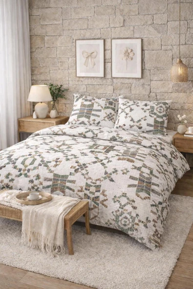 Sheri Home Tekstil Lastikli Çarşaflı Tek Kişilik Nevresim Takımı EGYPTBABİLMODEL8892 ürün görseli 1