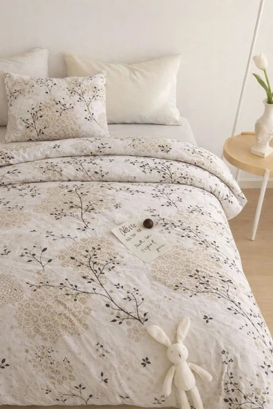 Sheri Home Tekstil Kalpli Tek Kişilik Nevresim Seti Yorgan Kılıfı +1 adet Yastık Kılıfı 889221969488 ürün görseli 1