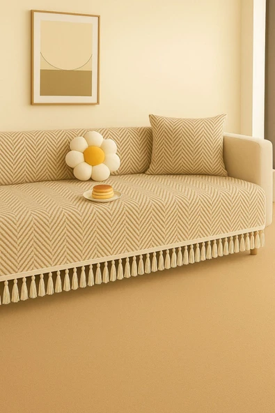 Sheri Home Berlina Koltuk Örtüsü Kaymaz Kumaş Özelliği 180 X 200 Cm PiKE8882199 YENİLENDİ ürün görseli 1