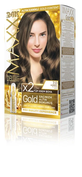 MAXX DELUXE Golden Beauty Set Saç Boyası 7.0 Kumral ürün görseli 1
