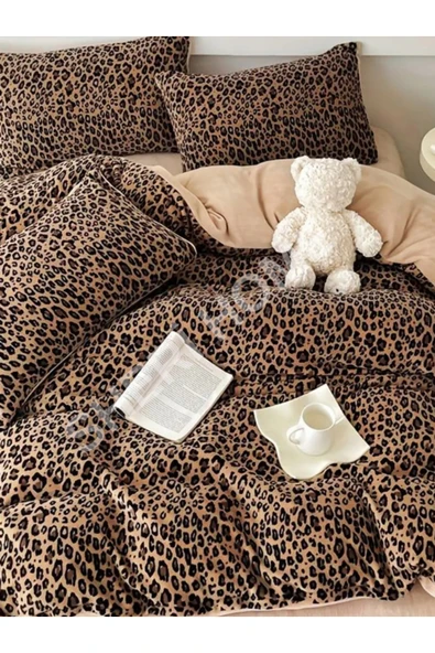 Sheri Home Tekstil Basic LeoparTek Kişilik Nevresim (Yorgan Kılıfı)Tr8887366365577 ürün görseli 1