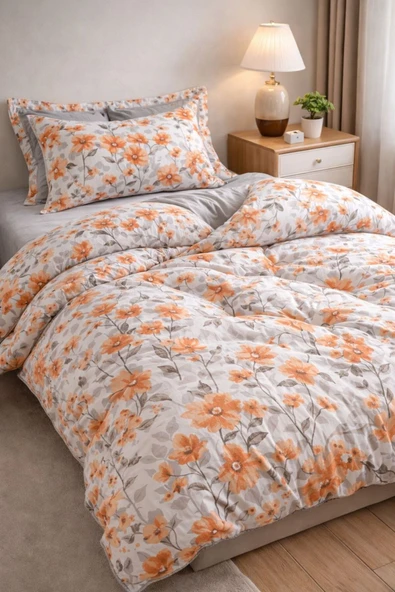 Sheri Home Lastikli Çarşaflı Tek Kişilik Nevresim Takımı ürün görseli 1