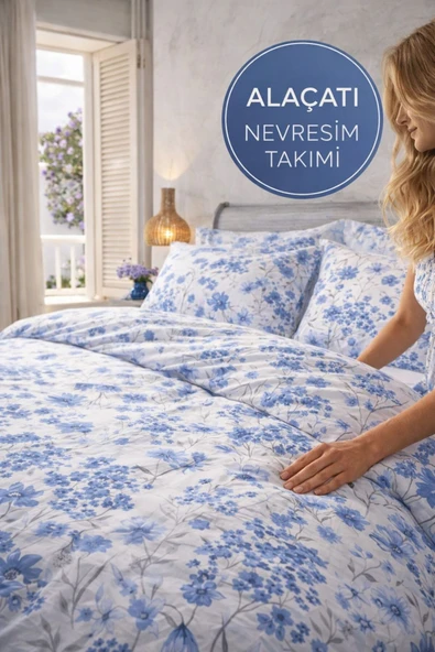 Sheri Home ALAÇATI– Bereket Koleksiyonu Çift Kişilik Nevresim Takımı SH888 ürün görseli 1