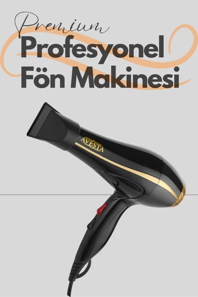 Avesta 2200w Profesyonel Turbo Fön Makinesi Premium Saç Kurutma Makinesi ürün görseli 1