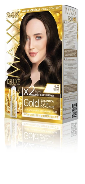 MAXX DELUXE Golden Beauty Set Saç Boyası 4.0 Kahve ürün görseli 1