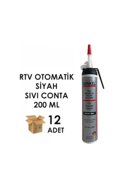 Winkel Otomatik Kartuş Rtv Sıvı Conta Siyah 200 ML 12 Adet ürün görseli 1