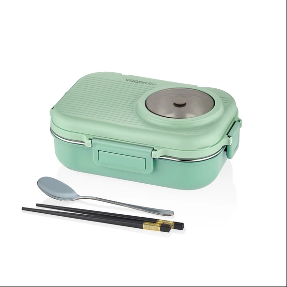 Vagon Çelik Beslenme Kutusu Lunch Box Paslanmaz bl70100 (Karışık Renk 1 Adet) ürün görseli 1