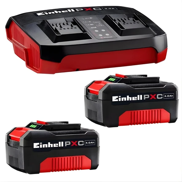 Einhell 18V 2 x 4,0 Ah PXC Twincharger Kit, Akü & Şarj Cihazı ürün görseli 1