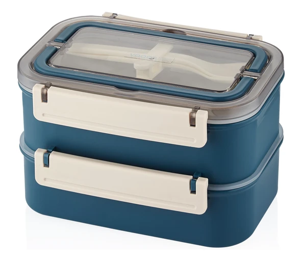 Vagon Çelik Beslenme Kutusu Lunch Box Paslanmaz Bl2221-2 (Karışık Renk 1 Adet) ürün görseli 1