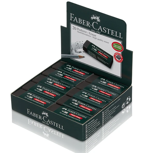 Faber Castell Siyah Silgi 20 Li Büyük ürün görseli 1
