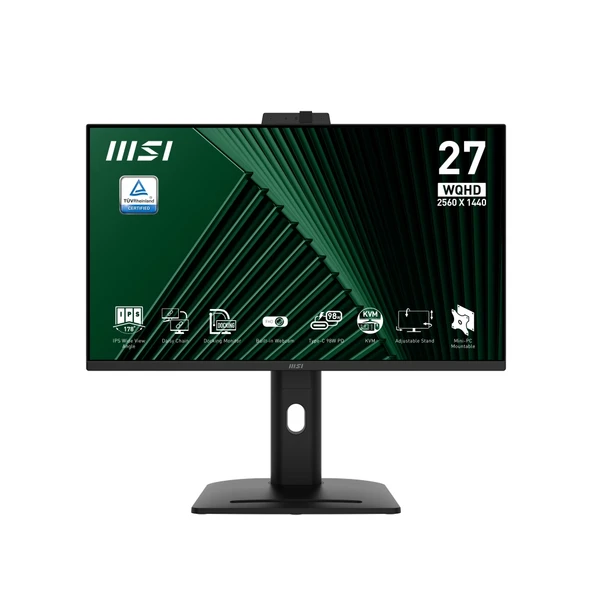 MSI PRO MP275QPDG 27 2560x1440 WQHD 100Hz 1ms HDMI DP Type-C RJ45 Adaptive Sync IPS Monitör ürün görseli 1