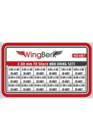 Wıngberk 2.00mm Kalınlık Oring Seti - Resim 2