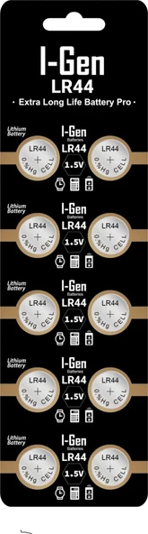 I-Gen Lr44 (Ag13) 10'Lu Paket Özel Alkalın Düğme Pil ürün görseli 1