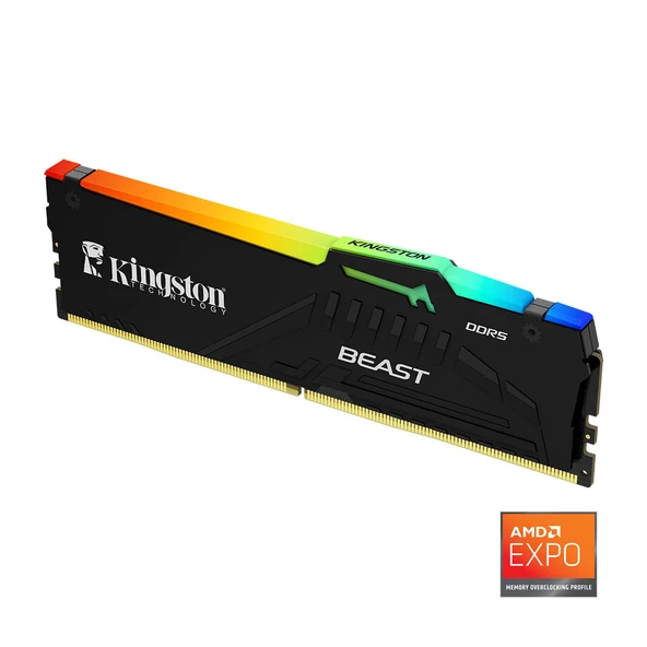 Kingston KF560C36BBEA-32TR - 32GB 6000MT/s DDR5 CL36 DIMM Beast RGB EXPO ürün görseli 1