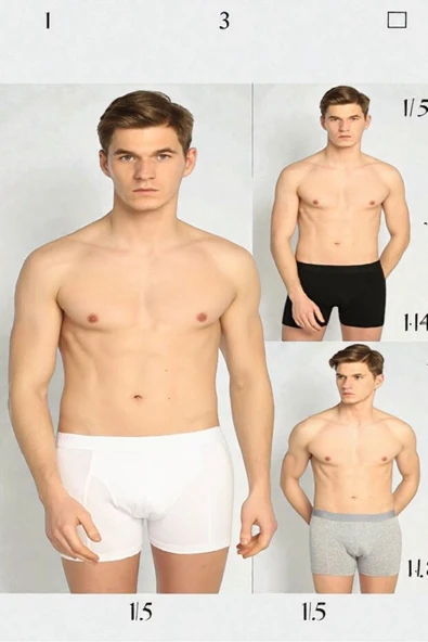 LUMİNUR Erkek 6'lı Paket Elastan Boxer - Resim 3