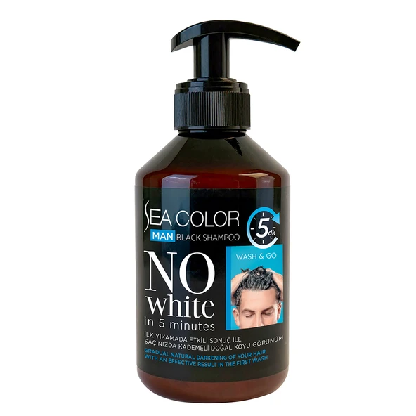 Sea Color Man Black No White Erkek Şampuan 250 ML ürün görseli 1