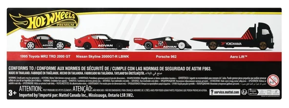 Hot Wheels Premium JBM06 Advan Racing Collector Set - Resim 2