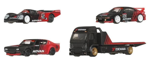 Hot Wheels Premium JBM06 Advan Racing Collector Set - Resim 3