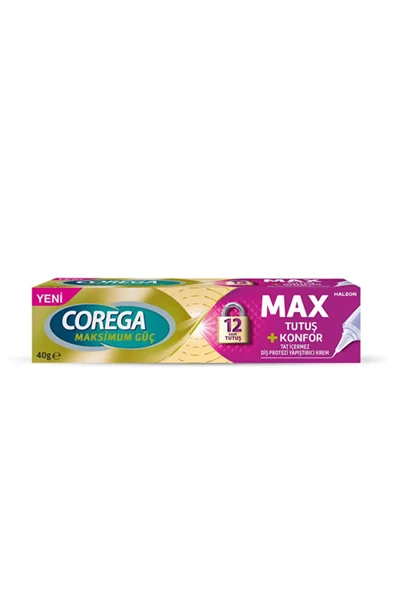 Corega Maksimum Güç Max Tutuş Konfor Diş Protezi Yapıştırıcı Krem 40 gr ürün görseli 1