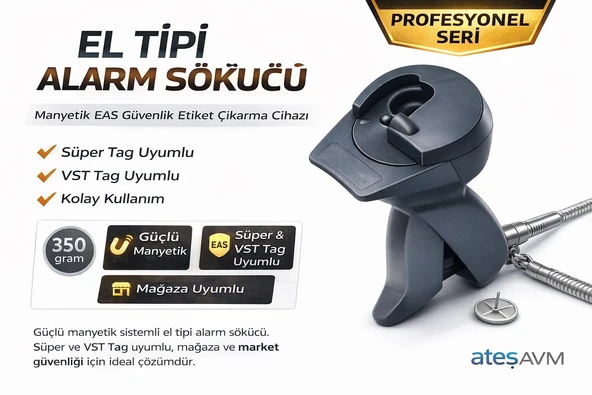 Profesyonel El Tipi Alarm Sökücü Manyetik EAS Etiket Çıkarma Cihazı Süper Tag VST Uyumlu ürün görseli 1