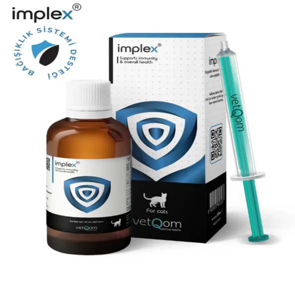Vetqom Feline Implex Immune Support Kedi Bağışıklık Likit Takviye (45 ml) ürün görseli 1