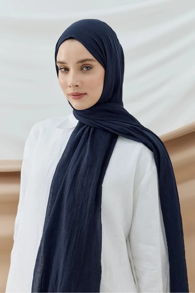 Aya Serisi Şal - Lacivert - Resim 2