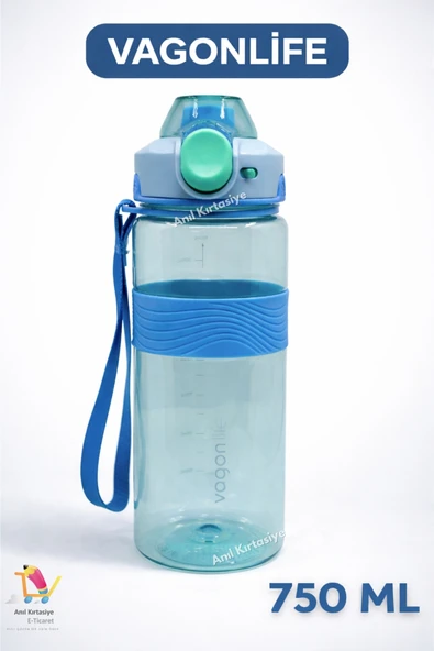 Vagonlife TRİTAN 750 ML MATARA BİLEK ASKILI-KAYDIRMAZ SLİKON GÖVDE ürün görseli 1