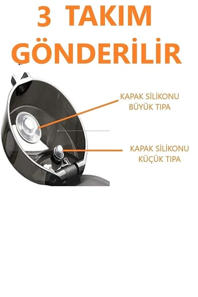 Uzspace Silikon Tıpa Takımı 3 Takım Gönderilir ( 3 Adet Büyük Tıpa 3 Adet Küçük Tıpa ) ürün görseli 1