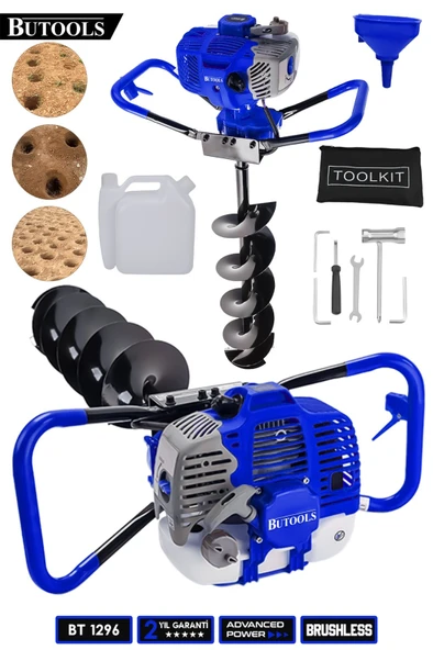 BUTOOLS BS-29 14000 Rpm Benzinli Motorlu Toprak Burgu Toprak Delme Makinesi ürün görseli 1